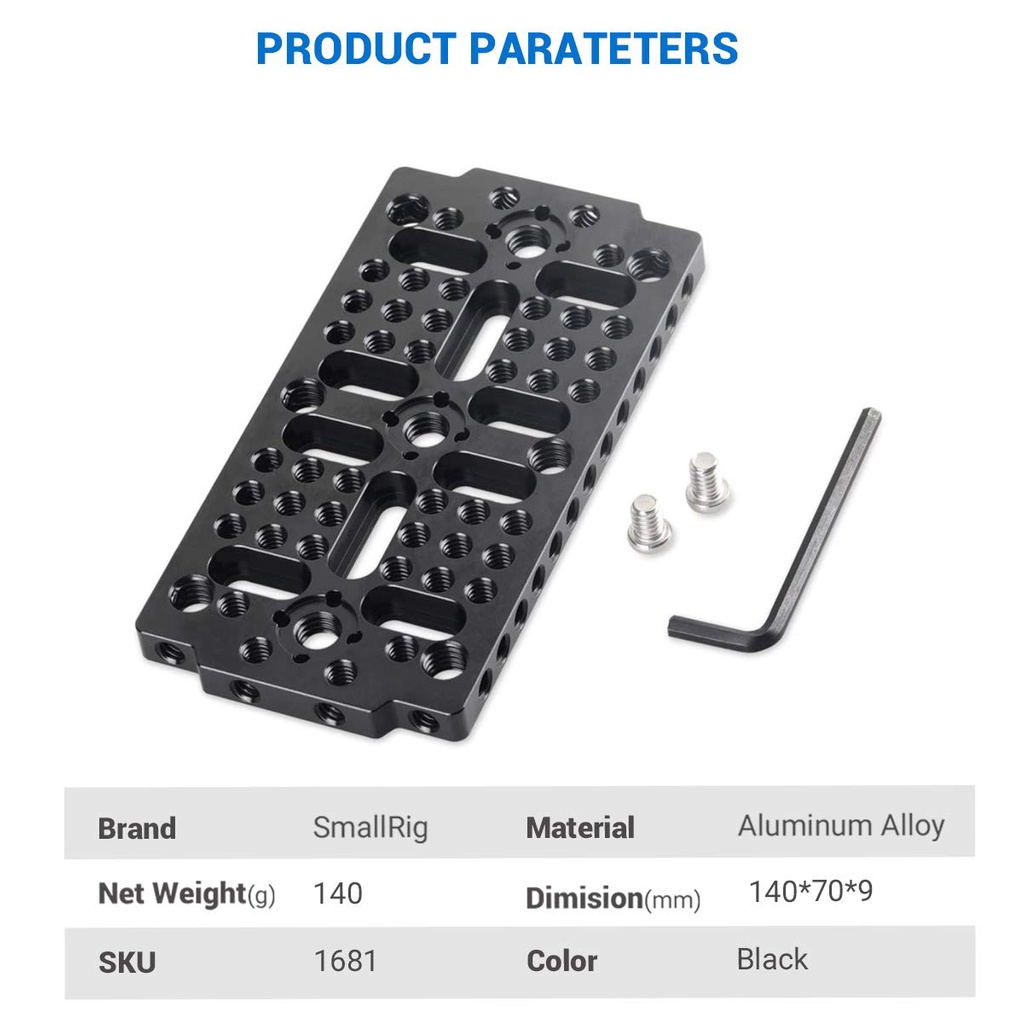 SmallRig Multi-Purpose Switching Plate for Rail Block Dovetail Camera Cheese Plate 1681