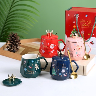 Christmas and New year gifts Christmas box set with lid spoon mug cup
