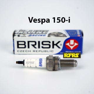 หัวเทียน BRISK X-Line 4 เขี้ยว แกนเงิน Vespa 150-i Spark Plug (8X21ROA) รองรับทุกน้ำมัน Made in EU