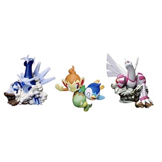 Nintendo Pokemon Japan Limited Figure Dialga Palkia Departure 3 Set of Friends Turtwig Chimchar Piplup Kaiyodo Rare!!