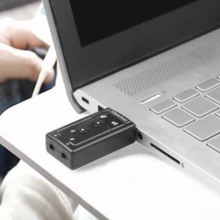 ✨USB SOUND ซาวด์การ์ด การ์ดเสียง ยูเอสบี ใช้งานง่ายสะดวก ไม่ต้องติดตั้ง เสียบใช้งานได้เลย
