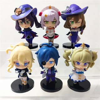 ใหม่ โมเดลฟิกเกอร์ Genshin Impact Jean Babara Mona Lisa Kaeya Noelle ของเล่นสําหรับเด็ก ของขวัญ ตกแต่งบ้าน 6 ชิ้น