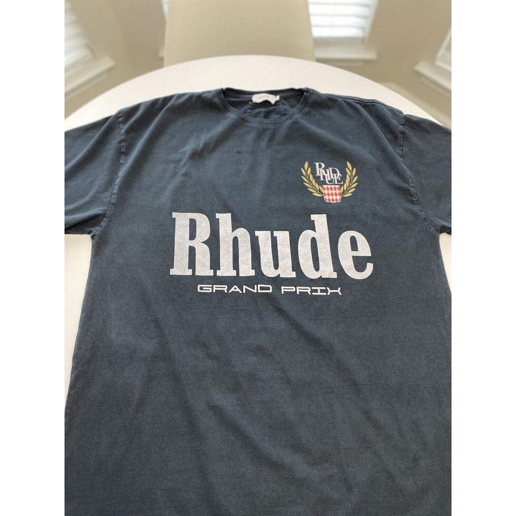 เสื้อยืดแฟชั่น Rhude Grand Prix Shirt Sz Xxl