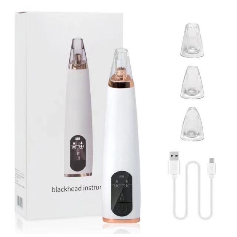 เครื่องดูดสิว เครื่องดูดสิวเสี้ยน ปรับระดับได้ สิวข้างจมูก สิวอุดตัน แถมฟรีหัวดูด 3 ชาร์จUSB ปรับได้ 3 ระดับ