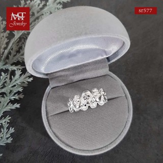 MT แหวนเงินแท้ รูปหัวกระโหลก ไซส์: 54, 57 Solid 925 Sterling Silver Skull Ring (sr577) MT Jewelry มณีธารา