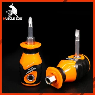 MUSCLE COW ไขควงแลกเปลี่ยน, หัวแม่เหล็ก, ไขควงยาง, สี่ขนาด, 1.5 นิ้ว, 4 นิ้ว, 6 นิ้ว, 8 นิ้ว