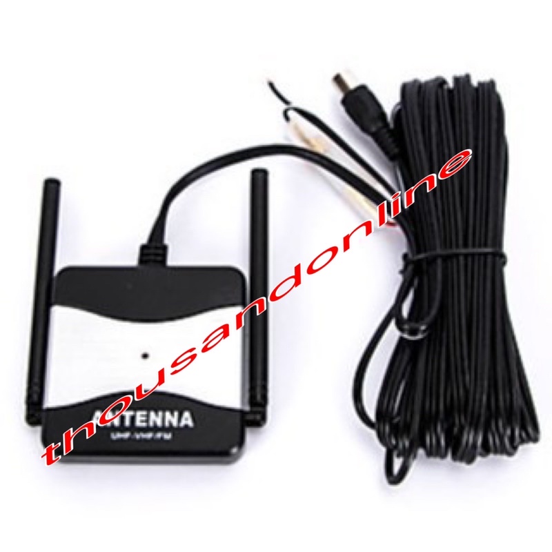 12V รถ FM TV ANTENNA BOOSTER พร้อม DIGITAL BODOVD BO93 BO-93 UHF - VHF / FM / TV