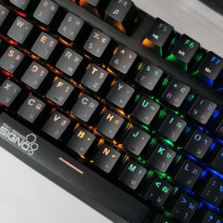 KEYBOARD (คีย์บอร์ด) SIGNOรุ่น KB-718 Mechanical (Blue Switch) (EN/TH)รับประกัน2ปี