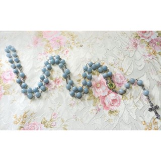 #1 สายประคำ คาทอลิก อความารีน ( 8 มม.) Aquamarine  Catholic Rosary 8 mm.