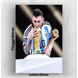 L.messi โปสเตอร์ติดผนัง T 80 ซม. L 50 ซม. สไตล์เกาหลี