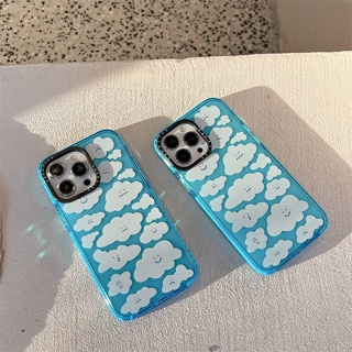 Case.tify air cushion phone case for iphone 14 14plus 14pro 14promax 13 13pro 13promax Cute cartoon white cloud doodle Blue Soft Casing 12 12pro 12promax 11 11promax High quality shock cushion protection x xr xsmax 7plus Cute Case For girl