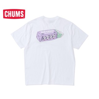 Chums/chacha Bird เสื้อยืดแขนสั้น ผ้าฝ้ายแท้ พิมพ์ลายหัวใจ สไตล์ญี่ปุ่น