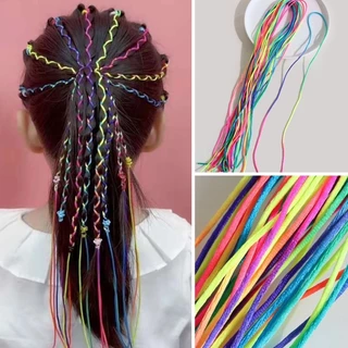 เชือกถักผม ถักผมเปีย 32 เส้น,24 เส้น คละสีในเส้น พร้อมส่ง! (#P3)