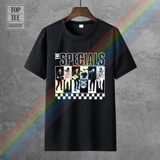 Lyzh เสื้อยืด พิมพ์ลายกราฟฟิควง The Specials สีดํา สําหรับผู้ชาย