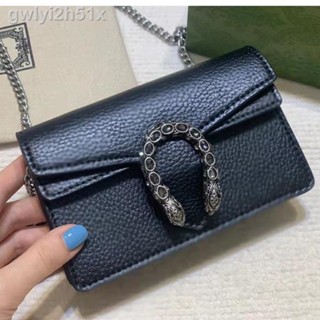 ☾Send NowAuthentic Gucci Dionysus Bag Women s Snake Head Chain Bag New Black Fashion Simple Shoulder Messenger Bag