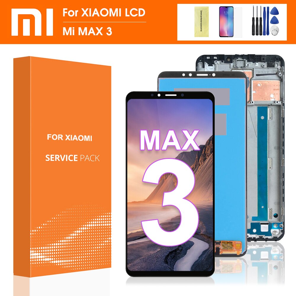 ของแท้ กรอบหน้าจอสัมผัส LCD 6.9 นิ้ว แบบเปลี่ยน สําหรับ Xiaomi max3 Xiaomi Mi Max 3