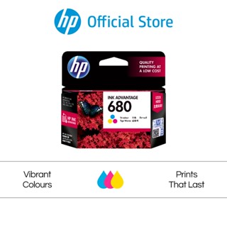 ตลับหมึกเครื่องปริ้น HP 680 Original Ink Advantage Cartridge (Tri-color/Black) | HP Deskjet 1115, 2135, 3775,3776,3777, 4675