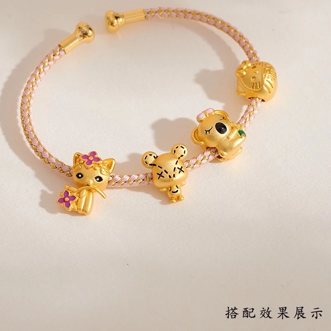 สร้อยข้อมือเชือกลวดเหล็กถักรูปตัว C 3 มม. สีแดง thumbnail 4