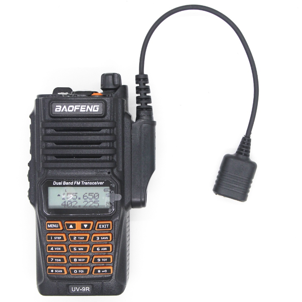 Baofeng UV-9R Plus UV-XR สายเคเบิลอะแดปเตอร์ กันน้ํา เป็น 2 Pin สําหรับวิทยุสื่อสาร UV-5R UV-82 UV-S