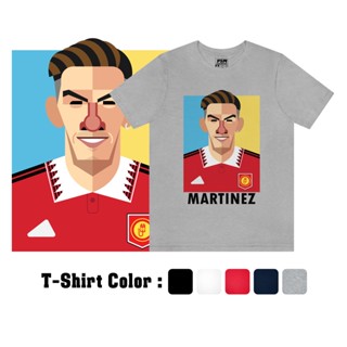 PSM เสื้อยืดลายนักฟุตบอล เสื้อลาย L. Martinez แมนยูฯ 2022-23