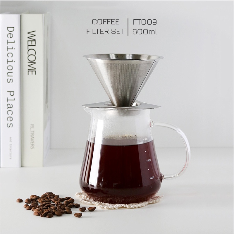 FT009 เครื่องชงกาแฟแก้ว (600ml)