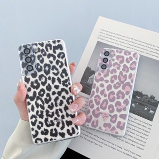 เซ็กซี่ พิมพ์เสือดาว เคส Samsung Galaxy S22 Ultra S21 FE  S20 S21 S22 Plus + S20FE S21Ultra S20Ultra Note20 Ultra A53 A52 A52S Case โปร่งใส ซิลิกาเจล นุ่ม ซัมซุง เคส