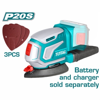 TOTAL เครื่องขัดกระดาษทรายแบตเตอรี่ไร้สาย 20V. รุ่น TDSLI2051 ( Lithium-ion Palm Sander )