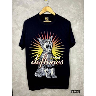 Deftonesเสื้อยืดสีดำสกรีนลายFC351