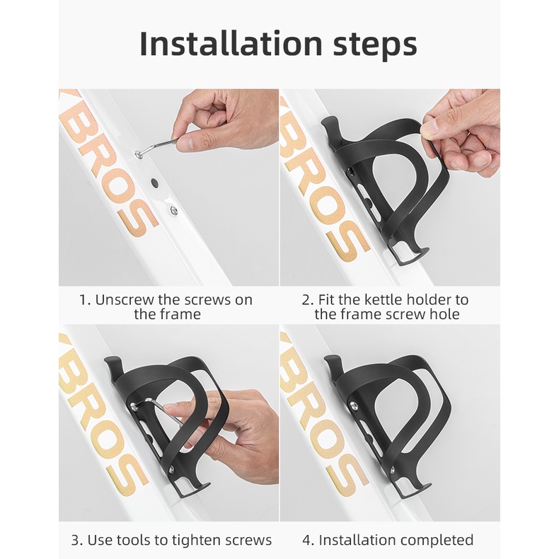 【TH Delivery】ROCKBROS ที่วางขวดน้ําอลูมิเนียม อุปกรณ์เสริม สําหรับจักรยานเสือภูเขา - รูปที่ 6