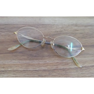 Shiseido Glasses Size 52/17 142mm สีทอง มือสอง ของแท้