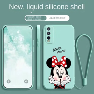 เคสโทรศัพท์ซิลิโคน TPU แบบนิ่ม ผิวด้าน ลายการ์ตูนมินนี่ น่ารัก หรูหรา สําหรับ VIVO V2043 V2032 V2026 V2029 V2027 V2052 V2038 V2042 V2054 V2037 V2048 1935 1938 1901 1902 1904 1906