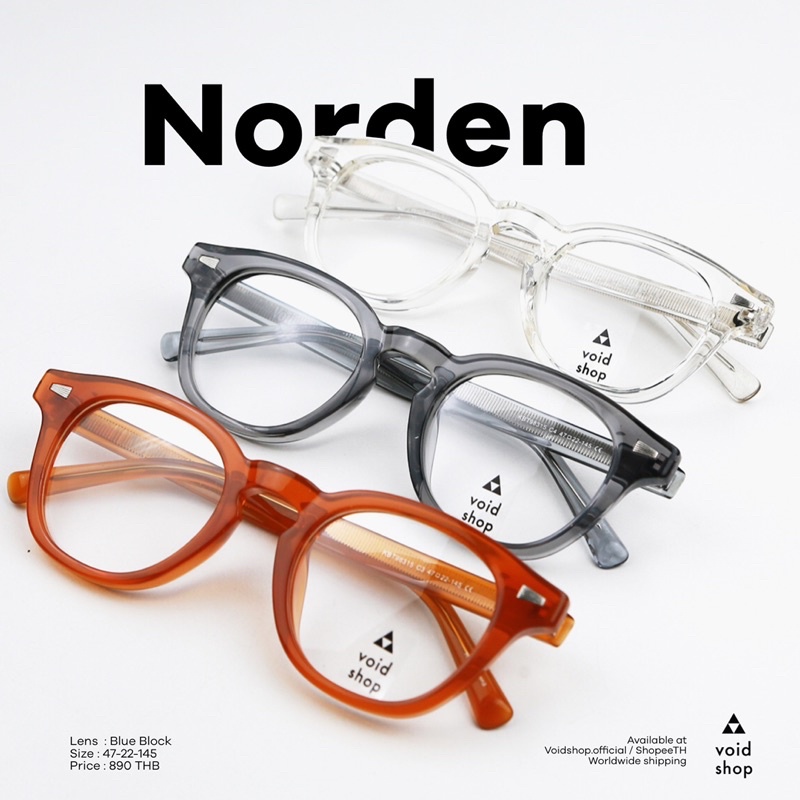 Void : วินเทจ แว่น 𝐍𝗼𝐫𝐝𝐞𝐧 กันuv แว่นทรงวินเทจสีสวยสุดเท่ จาก voidshop