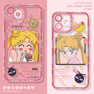 【Sailor Mars】เคสโทรศัพท์มือถือ TPU นิ่ม แบบใส ลายการ์ตูนอนิเมะเซเลอร์มูน สําหรับ IPhone 14 13 12 11 Pro Max 14 Plus 13 12 Mini 6 6s 7 8 Plus XR X XS Max