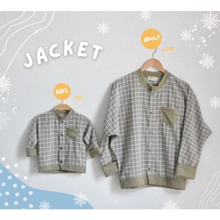 Once Upon A Time Kiddy - Jacket แจ็คเก็ตผู้ใหญ่ ลายสก๊อตสีดำ-ขาว