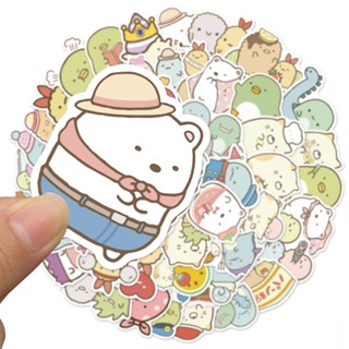 ✨พร้อมส่ง✨ซุมิกโกะ Sumikko Gurashi（すみっコぐらしSTICKER สติกเกอร์กันน้ำรูปแบบที่แตกต่างกัน 50pcs