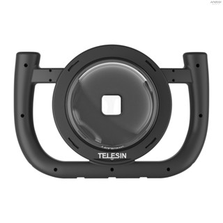 [A58] Telesin GP-DMP-T10 พอร์ตโดม กันน้ํา แบบเปลี่ยน สําหรับ GoPro Hero 11 10 9 8 7 6 5 พร้อมด้ามจับคู่ 30 เมตร