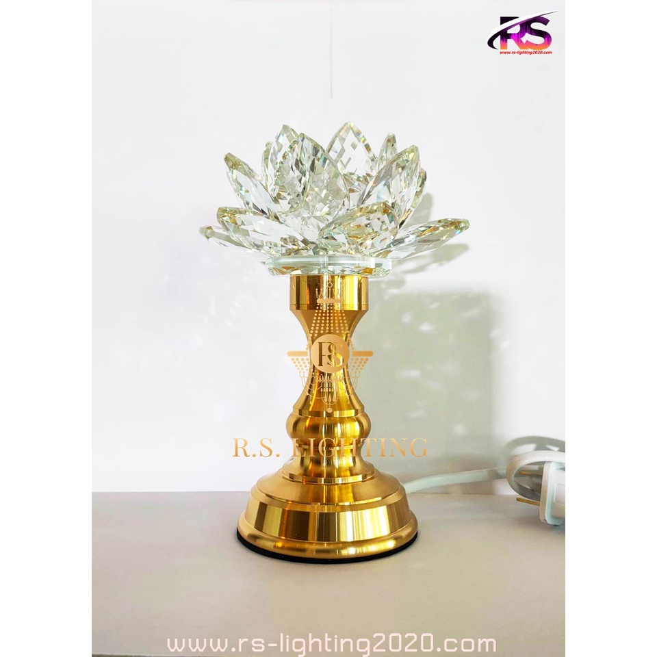 โคมตั้งโต๊ะ โคมไฟตกแต่ง ไฟโต๊ะหมู่บูชา RS-T02-1-3000K ไฟคริสตัลLED ไฟตั้งโต๊ะพร้อมใช้งาน  ไฟตั้งโต๊ะ