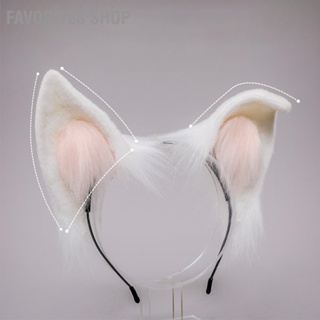 Favorites Shop Plush Ear Headband Cute Comfortable Fine Made Fluffy Animal Headwear with Skeleton