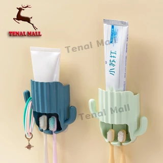 ที่เแขวนแปรงสีฟัน ที่แขวนแปรงสีฟัน​ติด​ผนัง​ ที่วางยาสีฟัน ที่ใส่แปรงสีฟัน​ ที่เก็บแปรงสีฟัน ติดผนัง ไม่ต้องเจาะ