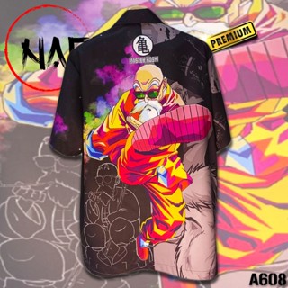 เสื้อฮาวาย ผู้เฒ่าเต่ากระโดด A608 ผ้าไหมอิตาลี