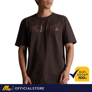 Mc Jeans เสื้อยืดผู้ชาย MTSZ558 แขนสั้น สีน้ำตาลเสื้อยืดอินเทรนด์_30