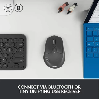 ⚡️เมาส์ไร้สาย⚡️ LOGITECH M720 Triathlon Multi-Device Wireless Mouse, Bluetooth 1000 DPI, 8 Buttons
