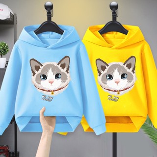 E231 เสื้อฮู้ดเด็กลายแฟชั่นสวยน่ารัก.เสื้อแขนยาว.มี7สีหลายไซส์(110-160)ใส่ได้ทั้งเด็กชายและเด็กหญิง