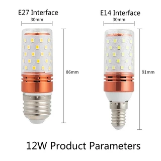 E27 E14 หลอดไฟข้าวโพด LED 12W 16W 6500K หลอดไฟ LED 3000K สกรูขนาดเล็กหลอดไฟในครัวเรือน