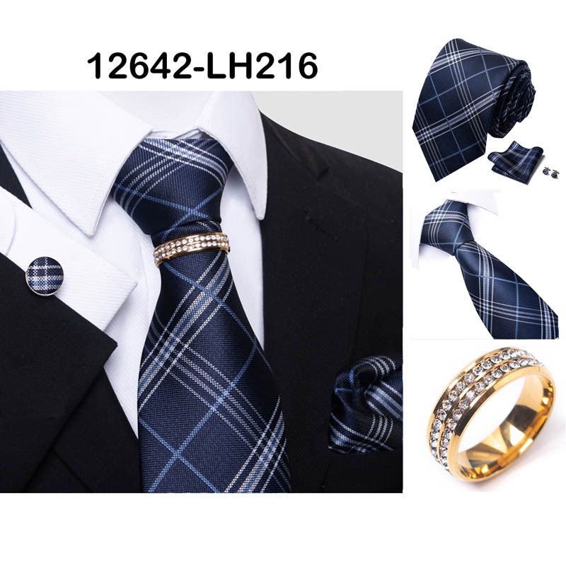 พร้อมส่ง ใหม่ ชุดสูท เนคไทน์ ผ้าแจ็คคาร์ด สีทอง 8 ซม. หรูหรา แฟชั่น สําหรับผู้ชาย งานแต่งงาน - รูปที่ 6