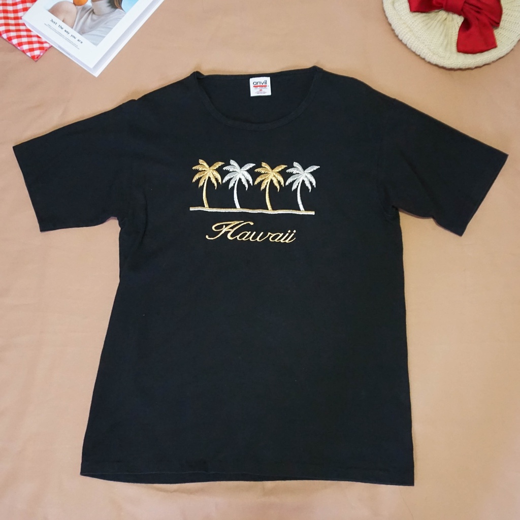 เสื้อยืดลายฮาวาย งานป้าย Anvil