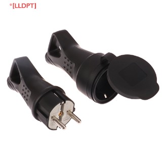 [LLDPT] EU Rubber Waterproof Socket Plug Electrial Grounded European Connector 16A 250V NEW