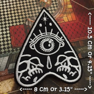กระดานผีถ้วยแก้ว Ouija Board ตัวรีดติดเสื้อ อาร์มรีด อาร์มปัก ตกแต่งเสื้อผ้า หมวก กระเป๋า แจ๊คเก็ตยีนส์ Dark Embroide...