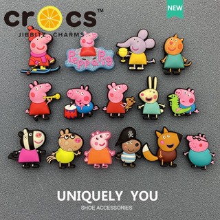 jibbitz crocs ของแทั ปุ่มกดรองเท้า Crocs jibbitz Peppa Pig Series ลายดอกไม้