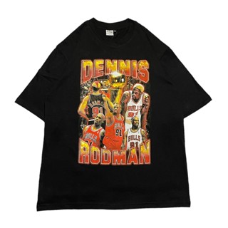 เสื้อยืด ลาย Ruthless SOECITY OVERSIZE "DENNIS RODMAN" สีดํา